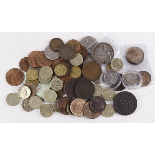 855 - Assortent of mixed GB (George II - Elizabeth II) includes Pennies 1894 VF, 1901 Unc, Halfpennies 188... 