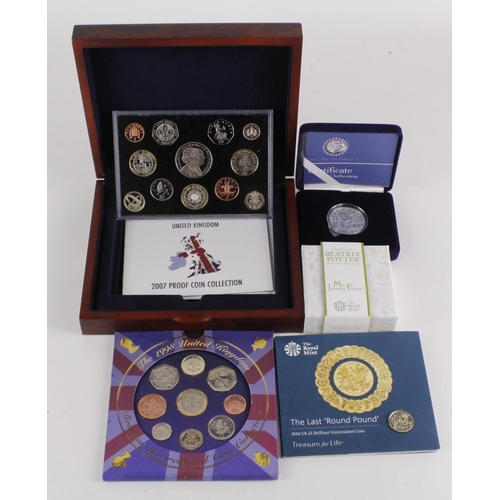 940 - GB Commemorative Coins & Sets: Royal Mint Executive Proof Collection (wooden case) 2007 aFDC cased w... 