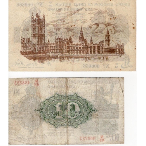 29 - Warren Fisher (2), 1 Pound issued 25th July 1927, rarer Great Britain & Northern Ireland issue, UNUS... 