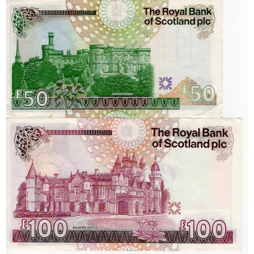 366 - Scotland, Royal Bank of Scotland plc (2), 100 Pounds dated 20th December 2007, signed Fred Goodwin, ... 