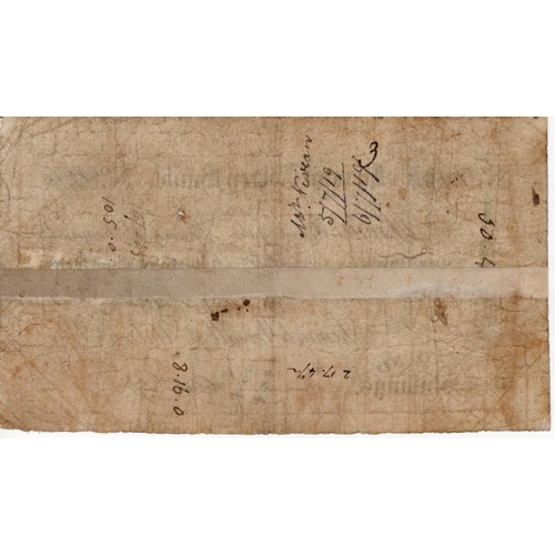 379 - Bristol Tolzey Bank 1 Pound 10 Shillings dated 27th June 1818 for Samuel Worrall & Andrew Pope, seri... 