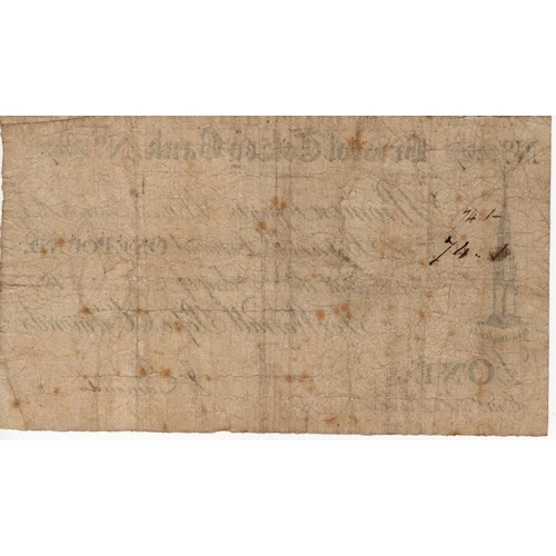 380 - Bristol Tolzey Bank 1 Pound dated 1811 for Worrall, Pope & Edmonds, serial no. D107 (Grant 474A, Out... 