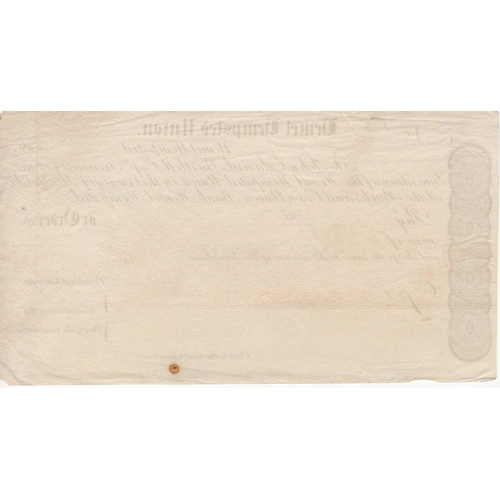 391 - Hemel Hempsted Union PROOF cheque, handwritten pencil annotations and date 1879 at bottom of cheque,... 