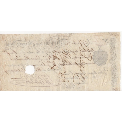 395 - Margate Isle of Thanet Bank (2), 21 day sight note and 14 day sight note dated 1799, punched hole ca... 