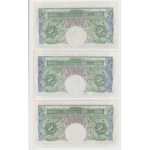 65 - Beale 1 Pound (3) issued 1950, scarce REPLACEMENT notes, serial S49S 524707, S51S 908427 and S65S 24... 