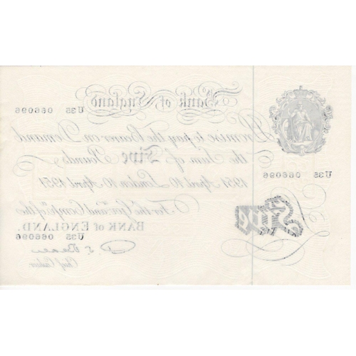 73 - Beale 5 Pounds dated 10th April 1951, serial U35 066096 (B270, Pick344) crisp original about Uncircu... 