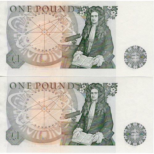 85 - ERROR Page 1 Pound (2) issued 1978, a consecutively numbered pair of error notes, both have missing ... 