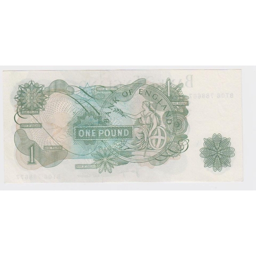 86 - ERROR Page 1 Pound issued 1970, mismatched serial numbers BT06 788667 & BT06 788677 (B322, Pick374g)... 