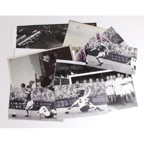 1009 - Swansea Town FC selection of b&w copies of press photos, various sizes with notes to reverse. Includ... 