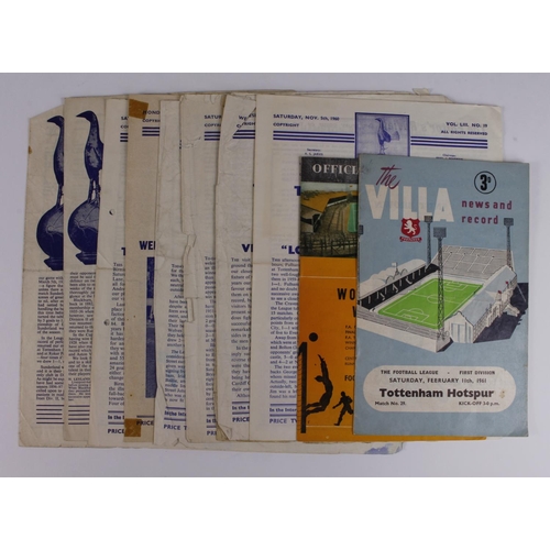 1011 - Tottenham Hotspur double season Home v Crewe A FAC v Leicester C v Fulham v Wolves. Scarce aways at ... 