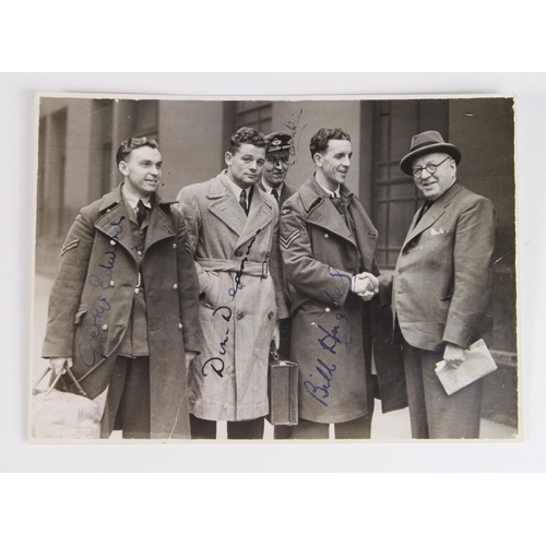 1015 - Wartime autographs for Welsh Players being welcomed at North British Hotel having travelled from Bir... 