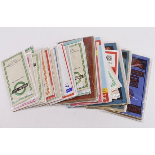 1055 - Maps, time tables, route guides, etc  in shoebox, varied selection