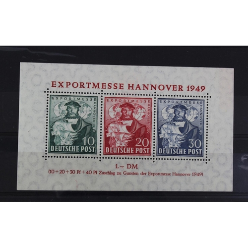 108 - German 1949 Hanover Trade Fair miniature sheet, mounted mint, cat £140