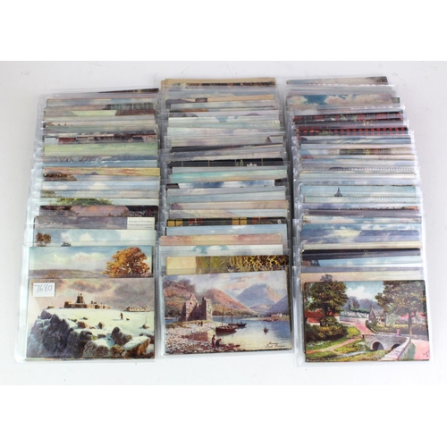 496 - Tuck, Scotland, 95 x sets, part sets & singles, in shoebox   (approx 350 cards)