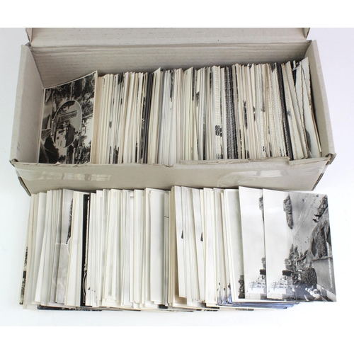 546 - Topographical real photos, general assortment in long box, commencing with letter T, duplication   (... 