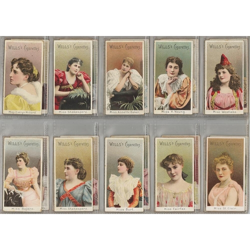 717 - Will's - Actresses (grey back - no inset), part set 35/50 in pages, G - VG, cat value £700