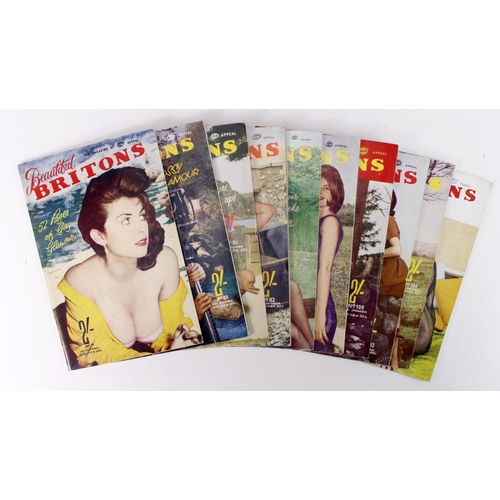 727 - Adult Pocket Glamour magazines 'Beautiful Britons' 1960's (x10) No's 79, 80, 81, 82, 95, 98, 100, 10... 