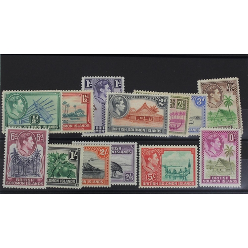 86 - British Solomon Islands KGVI set 1939 cat £90 mounted mint. (13)