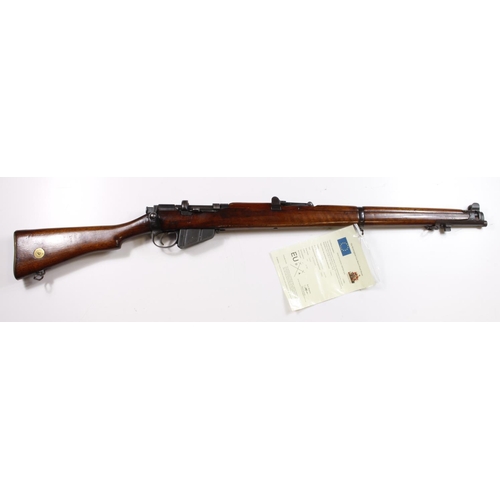 1021 - Great War SMLE Service Rifle .303 made at Enfield in 1914. Butt Stock stamped Crown over 