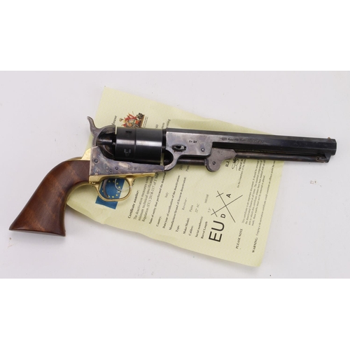 1059 - Revolver, a quality Pietta copy of a Colt Model 1851 Navy Revolver, octagonal blued barrel 7.5