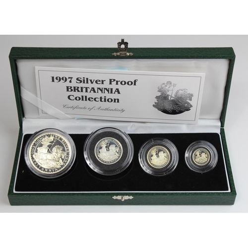 120 - Britannia four coin silver set 1997 aFDC boxed as issued