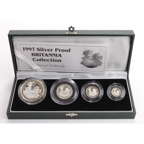 121 - Britannia four coin silver set 1997 aFDC boxed as issued