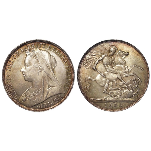 138 - Crown 1895 LVIII, iridescent toned UNC