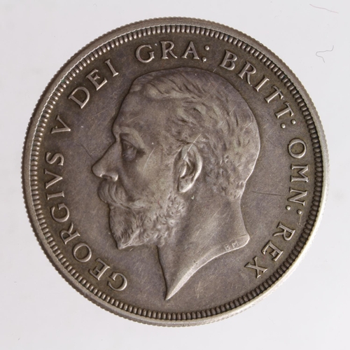 141 - Crown 1927 wreath, slightly impaired proof, toned nEF, small scratch.