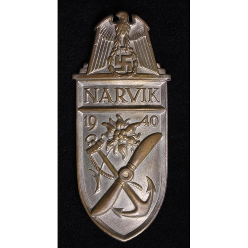 1474 - German Narvik armshield, no backing