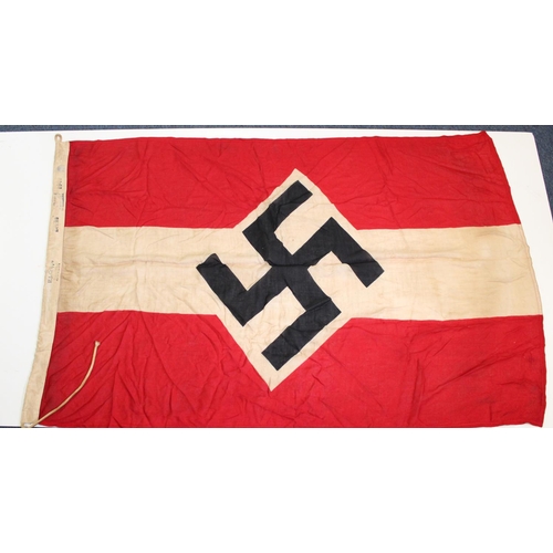 1495 - German Nazi Hitler Youth Flag, stamped 'H.J.Gruppe 2/TV/234', Berlin, 1943, 85x150xm