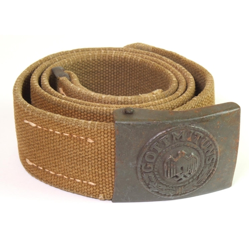 1592 - German WW2 Africa Korps belt and buckle (safety tab has been removed ).