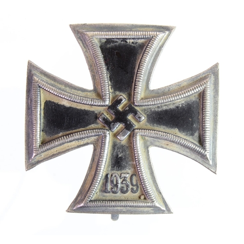 1618 - German WW2 private purchase convex Iron Cross 1st class solid construction, age worn.