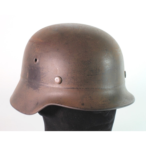 1622 - German WW2 scarce beaded pattern helmet.