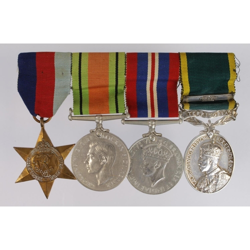 1637 - Group to 2747877 Sjt D Hill, 6-7 Black Watch. 1939-45 Star, Defence & War Medals, Efficiency Medal G... 