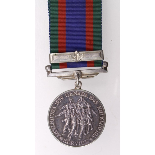 1982 - WW2 Canadian overseas medal with clasp.