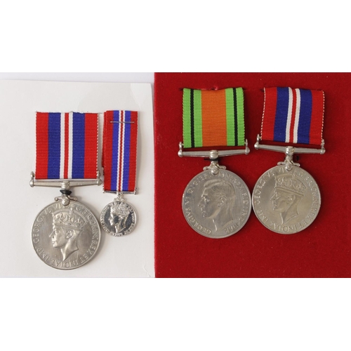 1993 - WW2 medals + Named Air Ministry box of issue to Miss P M Bennett, the Link, Felsham, Nr Bury St Edmu... 