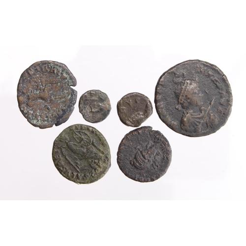 461 - Roman Imperial (6) bronze: Arcadius AE maiorina, Antioch mint, 'bound captive' type nF, Theodosius I... 