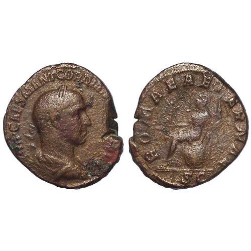 476 - Roman Imperial, Gordian II (rare, joint emperor with father Gordian I) AE sestertius, Rome 238 AD, 1... 