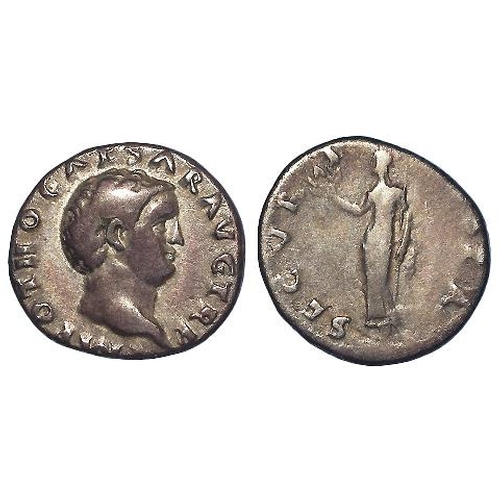 490 - Roman Imperial, Otho silver denarius, Rome 69 AD, 3.2g, 18mm, Securitas reverse, RIC 8, toned nVF/F,... 