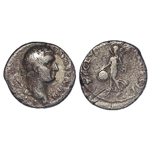 495 - Roman Imperial, Vitellius silver denarius, Lugdunum 69 AD, 3.0g, 17.5mm, Victory reverse, VICTORIA A... 