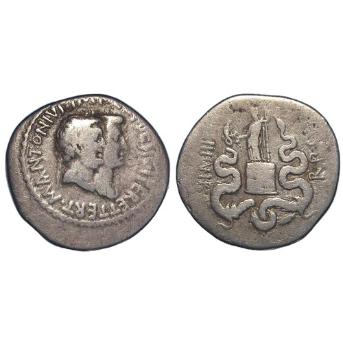 506 - Roman Triumviral, Mark Antony and Octavia silver cistophoric tetradrachm, Ephesus, summer-autumn 39 ... 