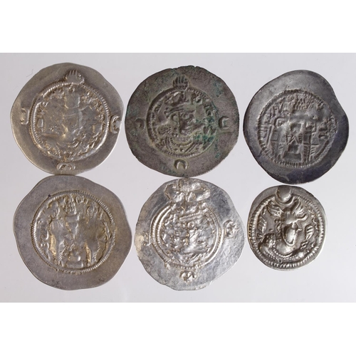 510 - Sassanian Silver Drachms (6) mixed grade.