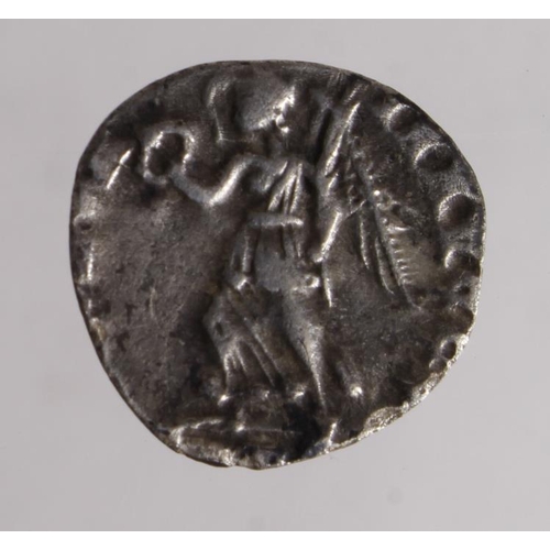 519 - Valentinian II silver siliqua 375-383 AD, Victory Reverse. Clipped nVF, mint off-flan but good portr... 