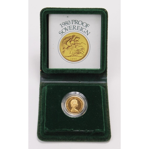 74 - Sovereign 1980 Proof FDC cased as issued