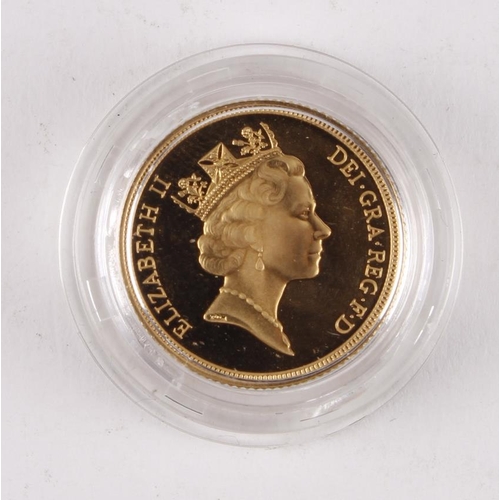 77 - Sovereign 1995 Proof FDC in a hard plastic capsule