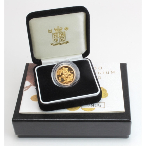 79 - Sovereign 2000 Proof FDC boxed as issued