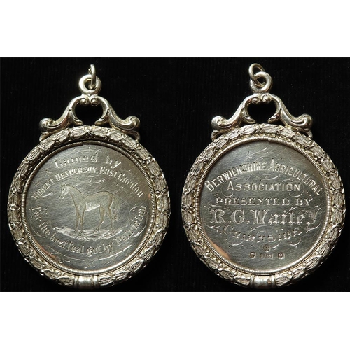 835 - Berwickshire Agricultural Association silver medal gained by Robert Henderson, East Gordon, for the ... 
