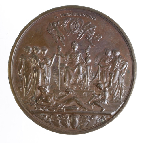 840 - British Commemorative Medal, bronze d.77mm: Golden Jubilee of Queen Victoria 1887, official large br... 