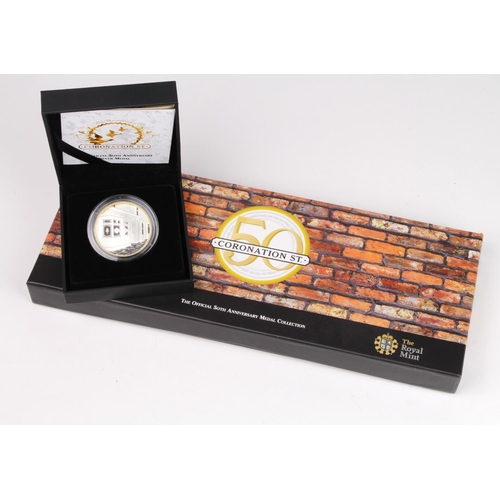 846 - British Commemorative Medals (6) Royal Mint: The Official Coronation Street 50th Anniversary Medal C... 