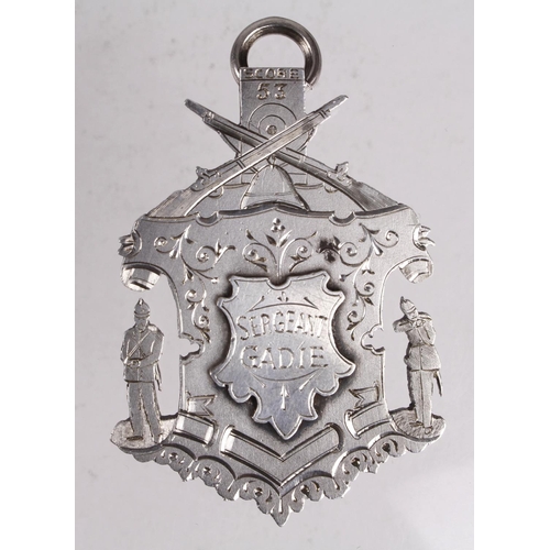 870 - Duke of Wellington (W.R.R.) Keighley, 3rd. Vol. Battn. Attractive & finely detailed silver shooting ... 
